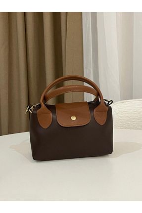 کیف دوشی قهوه ای زنانه چرم مصنوعی Home - کد 881268751