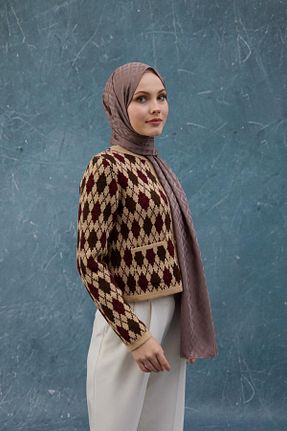 شال قهوه ای زنانه İpekhan - کد 881262838