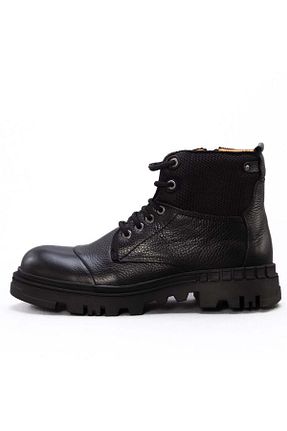 بوت / نیم بوت مشکی مردانه چرم خالص Gusse - کد 881270149