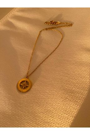 گردنبند استیل ( فولاد ) زرد زنانه استیل (فولاد) Store - کد 881279214