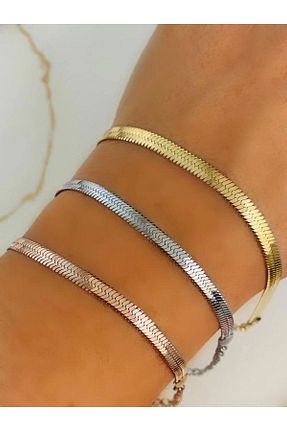 دستبند استیل (فولاد) طلائی زنانه استیل (فولاد) Badiva.Co - کد 370865643