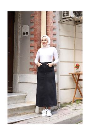 دامن حجاب مشکی زنانه Çan VELLICHOR - کد 754565624