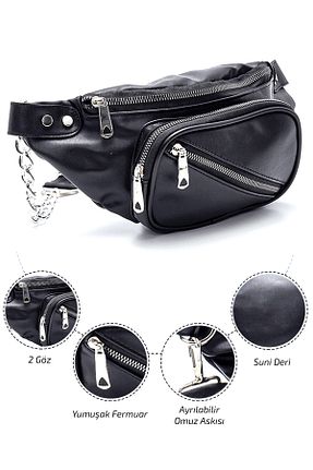 کیف کمری مشکی زنانه چرم مصنوعی Ecrou - کد 34925561