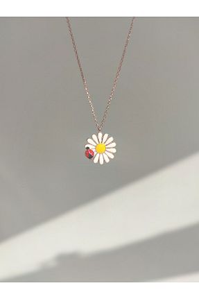 گردنبند نقره صورتی زنانه 925 عیار Evorya - کد 881280752