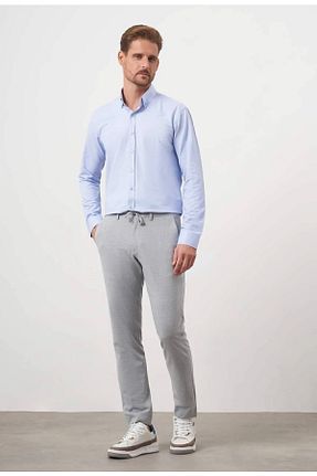 شلوار طوسی مردانه پنبه ای Malkan - کد 881285223