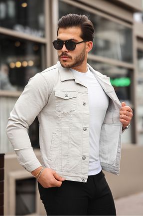 کاپشن بژ مردانه اسلیم فیت Serseri Jeans - کد 881282309