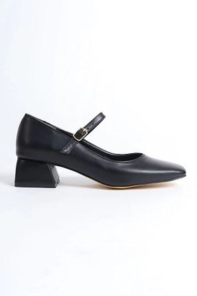 کفش پاشنه بلند کلاسیک مشکی زنانه چرم مصنوعی JETONSHOES - کد 881285328