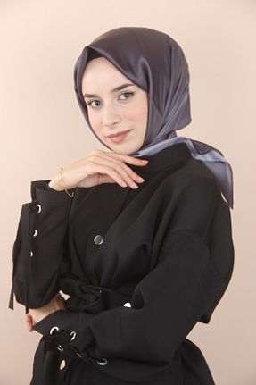 روسری طوسی پلی استر Siyane - کد 774831117