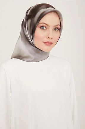 روسری نارنجی کرپ ساتن ابریشم Armine - کد 808143533