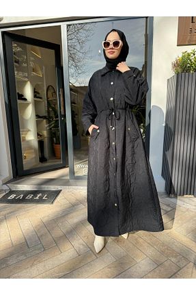 کلاه و ابایا مشکی زنانه پنبه ای Invee - کد 881304540