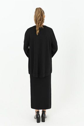 تونیک حجاب مشکی زنانه بافتنی Moda Rosa - کد 881350892
