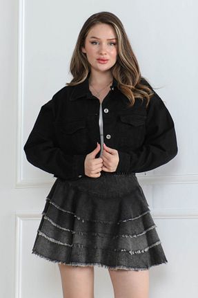 کت مشکی زنانه رگولار DESTEMODA - کد 881310128