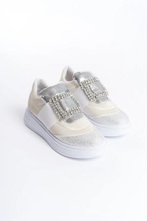 کفش اسنیکر سفید زنانه بند دار Shoemakers - کد 881327408