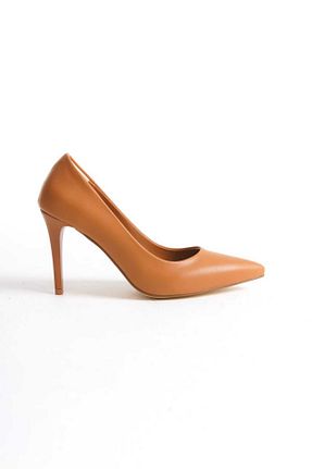 کفش پاشنه بلند کلاسیک قهوه ای زنانه چرم مصنوعی FGZY Shoes - کد 861566595