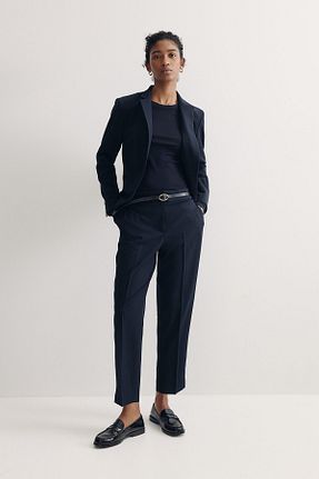 کت بلیزر سرمه ای زنانه پلی استر H&M - کد 866741426