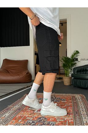 شلوارک و برمودا مشکی مردانه جین BYBASICMAN - کد 881373698
