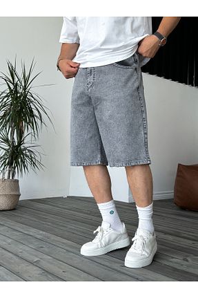 شلوارک و برمودا طوسی مردانه Relaxed BYBASICMAN - کد 881373431