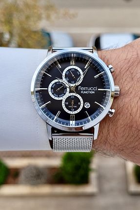 ساعت مچی متالیک مردانه 44 میلی متر Ferrucci - کد 887537380