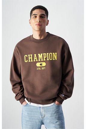 سوئیشرت قهوه ای مردانه چاپی Champion - کد 881364052