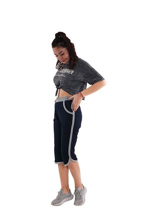 شلوار کرمگن سرمه ای زنانه سایز بزرگ ASN concept - کد 877717228