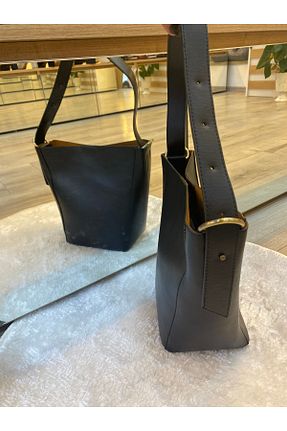 کیف دوشی مشکی زنانه چرم مصنوعی Güneş stil - کد 881380101