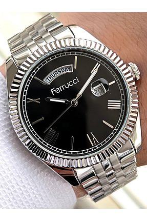 ساعت مچی طوسی مردانه 41-45 میلی متر Ferrucci - کد 881375007