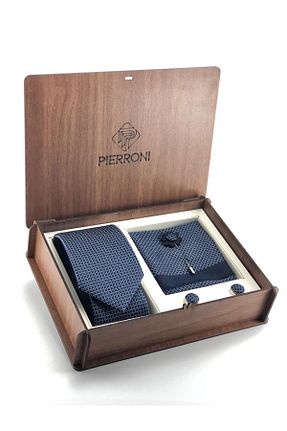 کراوات سرمه ای مردانه پارچه PİERRONİ - کد 76158689