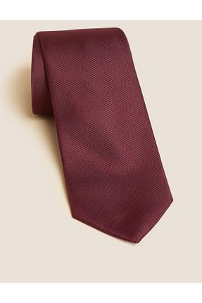 کراوات زرشکی مردانه پلی استر - الاستین Marks & Spencer - کد 641967413
