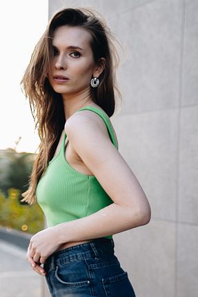 بلوز سبز زنانه ساده Pek Moda - کد 844545828