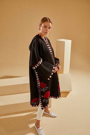 پانچو مشکی زنانه اکریلیک Uludağ Triko - کد 366364739