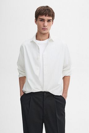 پیراهن سفید مردانه رگولار Massimo Dutti - کد 870380491