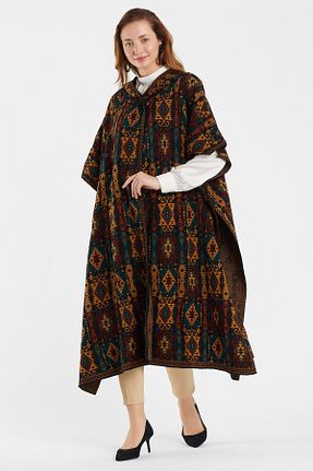 پانچو زرد زنانه اکریلیک Uludağ Triko - کد 57431604