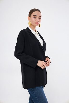 کت مشکی زنانه رگولار Mizalle - کد 881388311