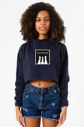 سوئیشرت سرمه ای زنانه چاپی Tshirthane - کد 881450213