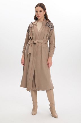 کلاه و ابایا طوسی زنانه بافتنی Zühre - کد 881457805