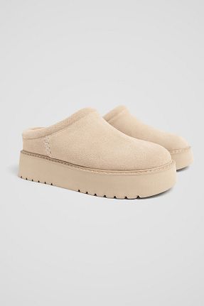 کفش کژوال نباتی زنانه پاشنه کوتاه (1 - 4 سانتی متر) Stradivarius - کد 881417801