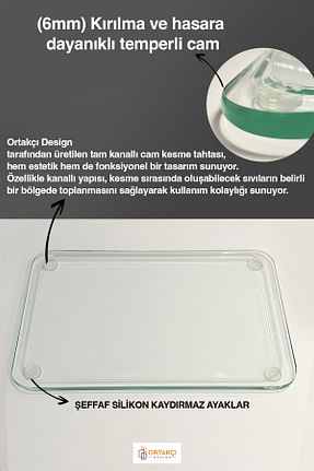 تحته برش طوسی شیشه Ortakçı Design - کد 881396530