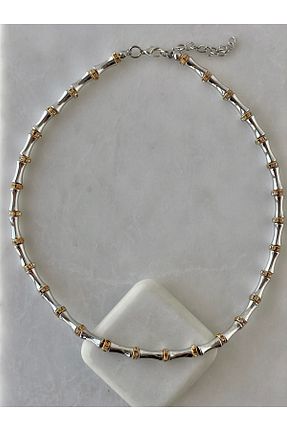 گردنبند استیل ( فولاد ) طوسی زنانه استیل (فولاد) Vitastyle - کد 881452731