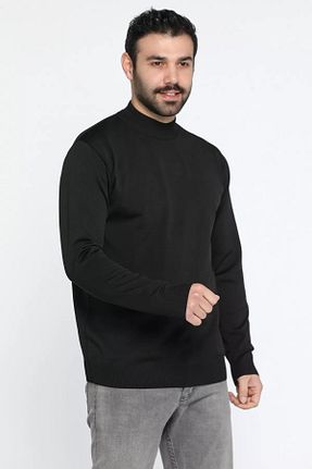 پلیور مشکی مردانه ساده MİSHAR İTALİA - کد 881434127