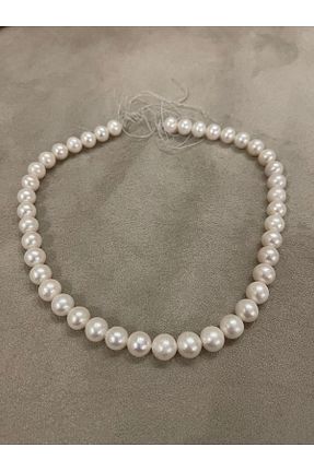 گردنبند مروارید سفید مروارید آب شیرین Bursa Kuyumcusu - کد 881471028