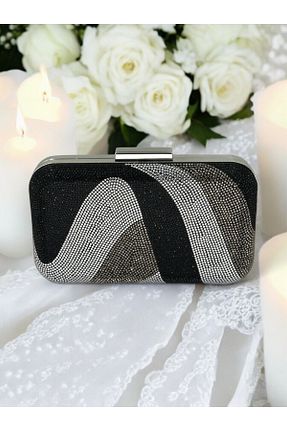 کیف مجلسی مشکی زنانه فلزی MidStore - کد 935018467