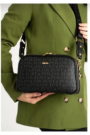 کیف پستچی مشکی زنانه چرم مصنوعی Just Polo - کد 881562107