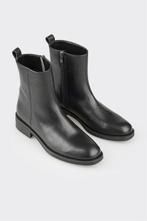 بوت / نیم بوت مشکی زنانه چرم خالص Elle - کد 881594259