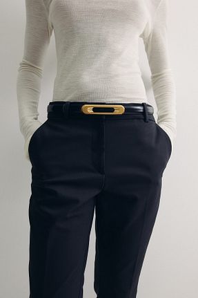 شلوار مشکی زنانه پلی استر H&M - کد 858374939