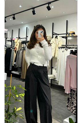 شلوار مشکی زنانه الاستان - ویسکون - پلی استر Butik - کد 881648146
