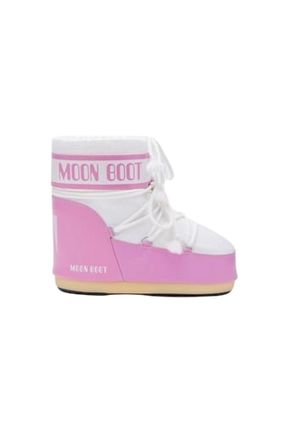 بوت برفی صورتی زنانه چرم مصنوعی Moon Boot - کد 865459079