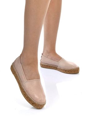 کفش اسپادریل صورتی زنانه چرم خالص Su Espadril - کد 298817221