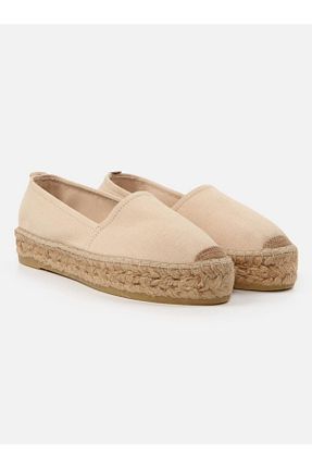 کفش اسپادریل نباتی زنانه چرم خالص Su Espadril - کد 101986185
