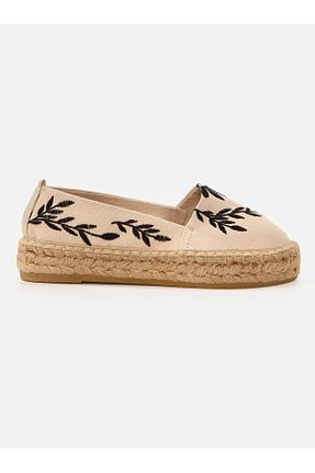 کفش اسپادریل نباتی زنانه چرم خالص Su Espadril - کد 104838766