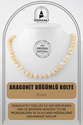 گردنبند جواهر بژ زنانه سنگ OSMANLI DOĞAL TAŞ - کد 678578513